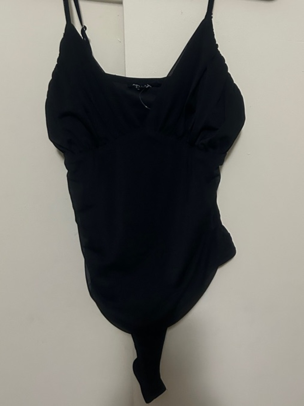 Stella Luce Black Spaghetti Strap Bodysuit
